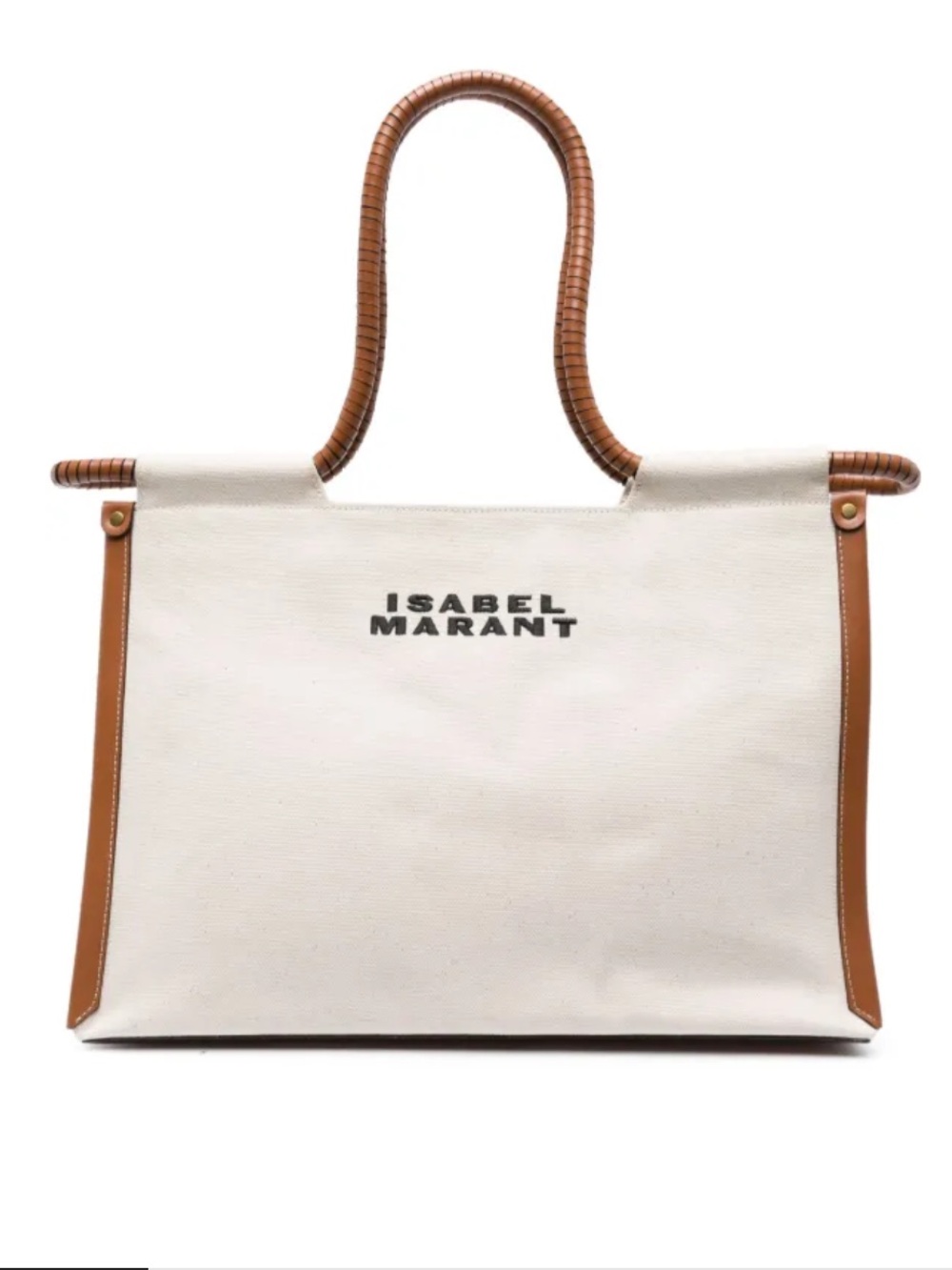 ISABEL MARANT Toledo Tote Bag with Brown Leather Trim